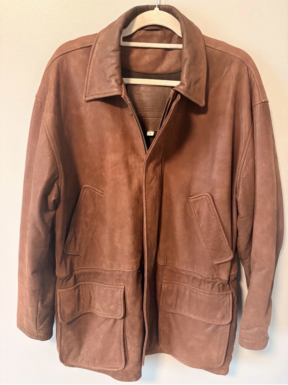 Coach Men's Vintage Leather Brown Jacket Coat Size Small